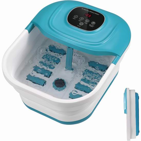  CURECURE 泡脚神器 可加热 可折叠 水疗按摩 养生泡脚盆 足浴盆5.9折 52.99加元包邮！