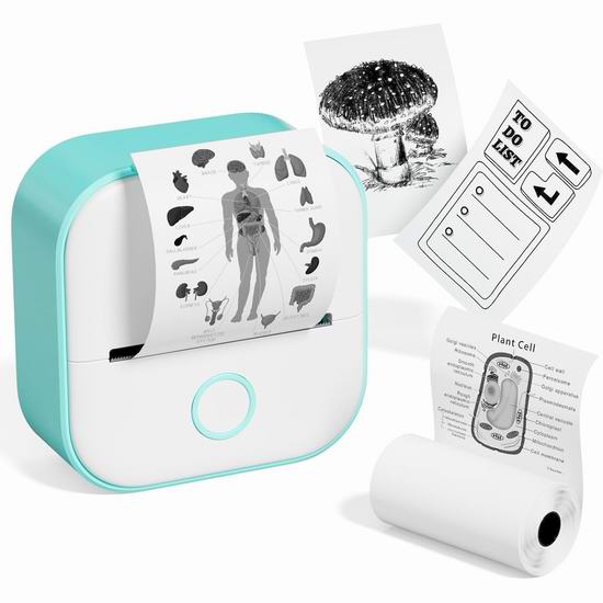  历史新低！Memoqueen T02 蓝牙迷你贴纸热敏打印机 18.79加元包邮！会员专享！