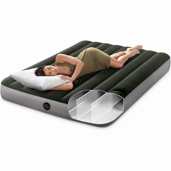  白菜价！历史新低！INTEX 64108E 10英寸 Dura-Beam Full 充气床垫3.1折 20.99加元！