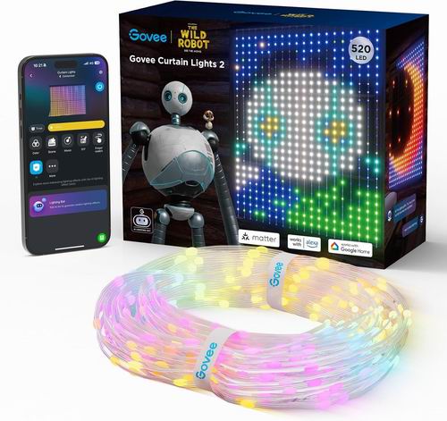  Govee x The Wild Robot 2 智能 LED 窗帘灯 109.99加元（原价 209.99加元）