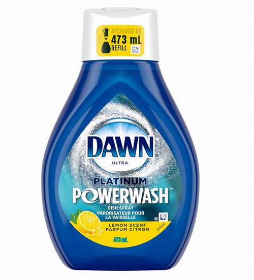 Dawn Powerwash 柠檬洗碗喷雾补充装473毫升 3.97加元（原价 4.97加元）