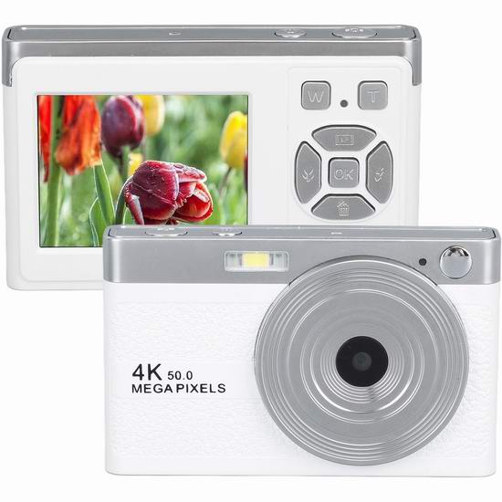  超级白菜！历史新低！Dpofirs 4K 50MP 16倍数码变焦 儿童数码相机0.5折 3.48加元清仓！
