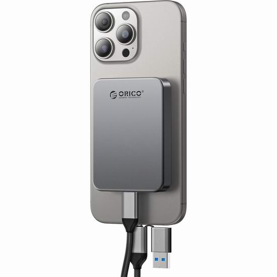  ORICO K5PLUS 256GB 磁性外置SSD便携式固态硬盘6折 35.99加元包邮！兼容USB-C手机！