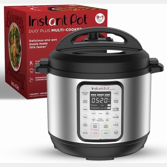 Instant Pot IP-DUO Plus60 6夸脱 9合一多功能电压力锅5.5折 107.58加元包邮！会员专享！