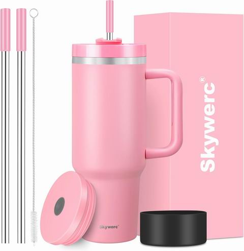  Skywerc 40 盎司双层真空不锈钢保温杯 带吸管 19.99加元（原价 24.99加元）