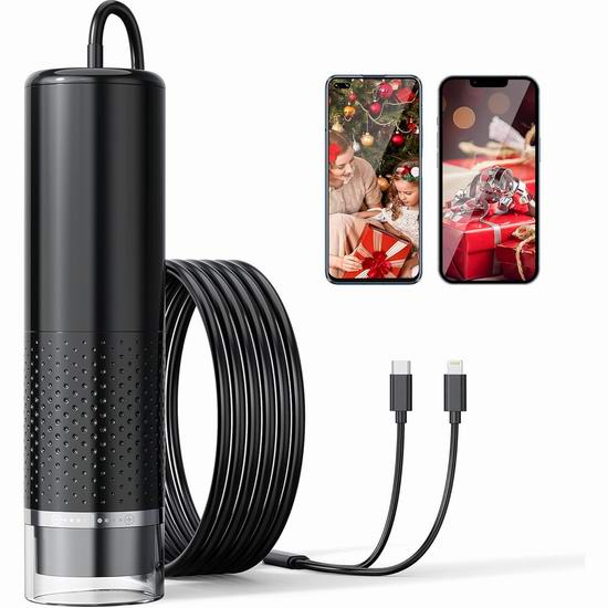  白菜价！AOPICK 50X-1600X 手机专用 手持式电子显微镜3.3折 15.49加元！