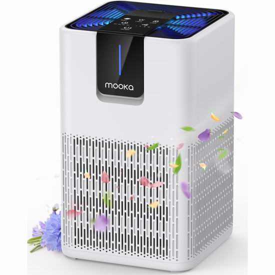  白菜价！历史新低！MOOKA M05 H13 HEPA 大空间空气净化器3.5折 49.99加元包邮！净化面积1250呎！