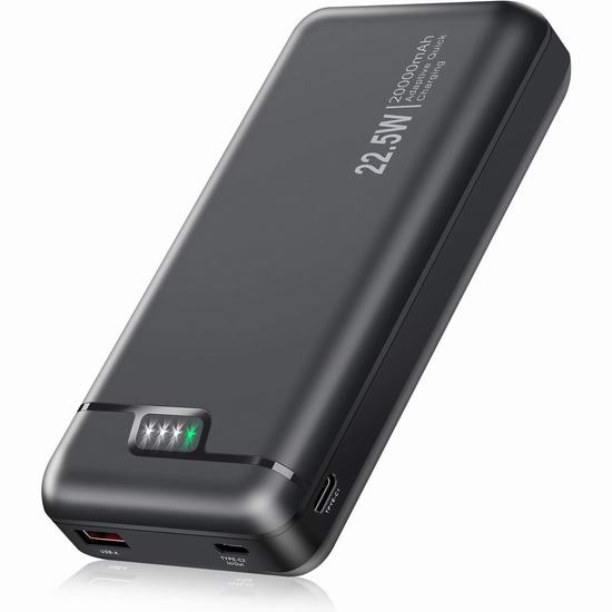  白菜价！历史新低！YPWA 20000mah 22.5W 快充 移动电源/充电宝3.6折 19.99加元包邮！