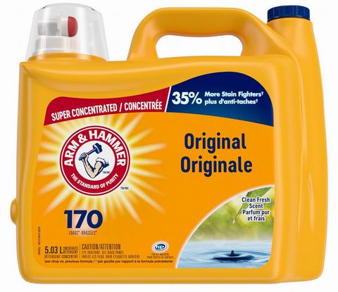 Arm & Hammer 清新香味 超浓缩洗衣液（5.03升, 170缸）6.6折 14.67加元！