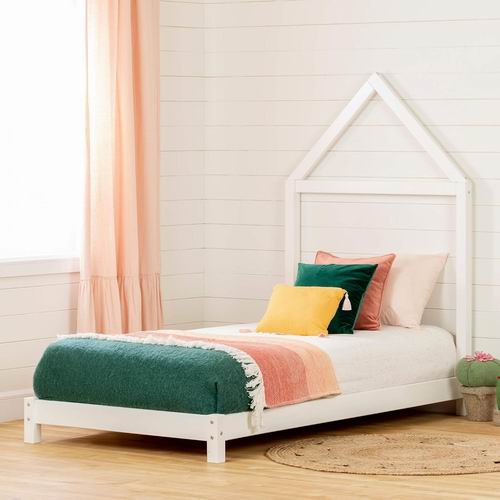  South Shore Furniture Sweedi  松木 带房屋框架床头板单人床 199.99加元（原价 370.96加元）
