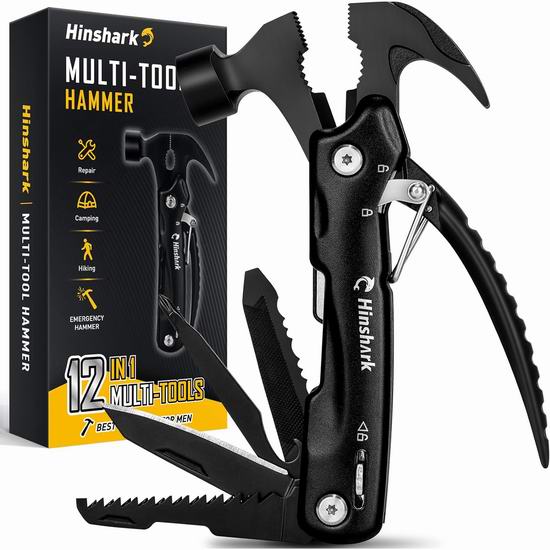  历史新低！Hinshark 12合1多功能锤子工具5折 14.99加元！