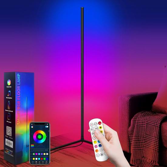  历史新低！CS COSDDI 64英寸 音乐同步 DIY模式 RGB 智能LED落地灯6.9折 32.3加元！