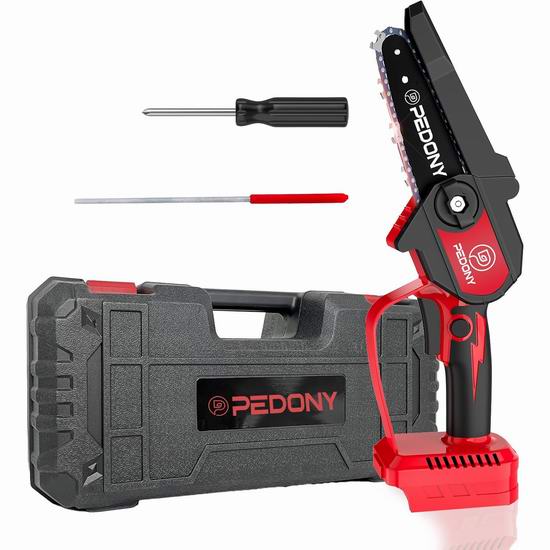  PEDONY 4英寸迷你无绳电动链锯 21.99加元！兼容Milwaukee电池！
