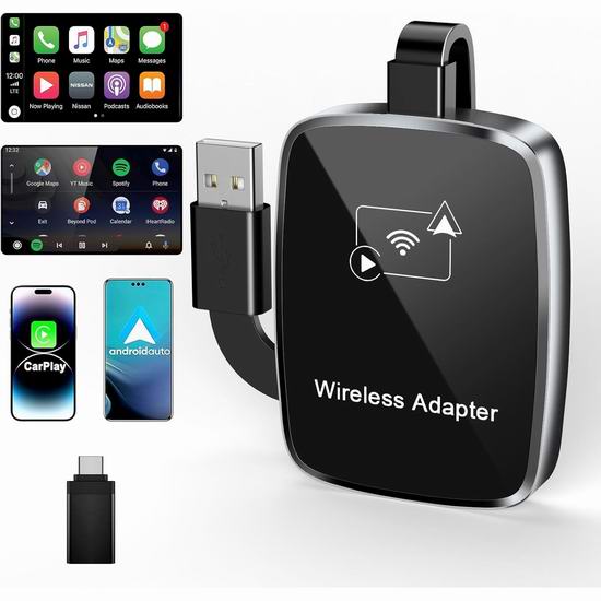  白菜价！历史新低！Omeyo 2合1 有线转无线 CarPlay 车载适配器3.4折 27.49加元包邮！