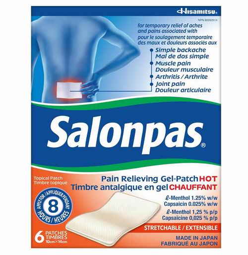  Salonpas 日本撒隆巴斯止痛贴 6片装  8.61加元（原价 10.56加元）