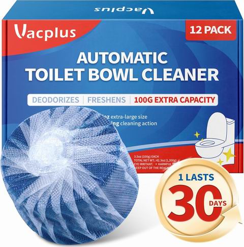  史低价！Vacplus 自动马桶清洁剂12件装 14.99加元（原价 29.99加元）