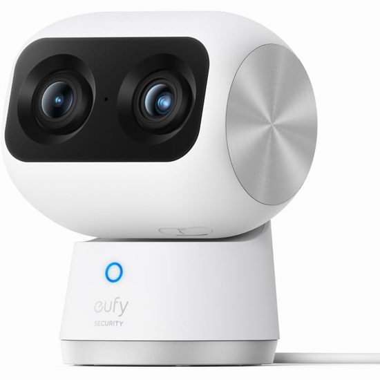  历史新低！eufy Security S350 4K UHD 双摄 360度室内摄像头6.5折 109.99加元包邮！会员专享！