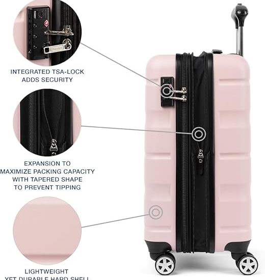 白菜价!Travelpro Runway 21+27英寸 高颜值 可扩展 抗划痕 硬壳拉杆行李箱2件套3折 140加元包邮!