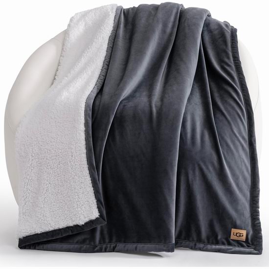 UGG 1465 Bliss 奢华超大蓬松柔软双面毛毯4.5折 83.5加元包邮！