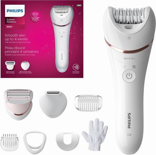  Philips 飞利浦 8000系列 女式干湿两用脱毛器6.7折 66.67加元包邮！