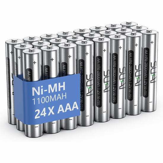  白菜价！历史新低！SUKAI 1100mAh AAA镍氢充电电池8-24件套3.3折 5-11.42加元清仓！