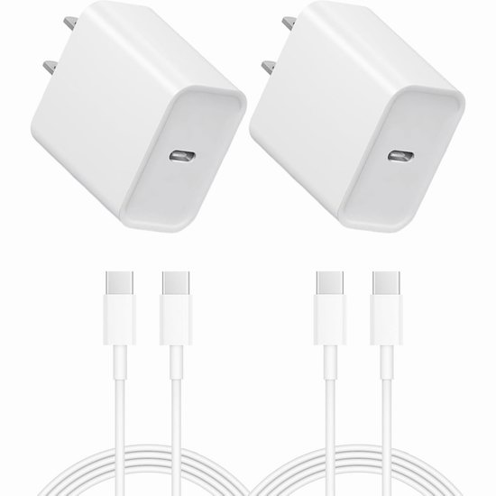  白菜价！历史新低！GTRXHIJV 20瓦 USB C 快速充电器2件套2.2折 10.99加元清仓！送2条数据线！