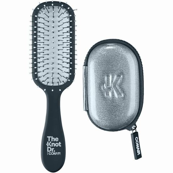  历史新低！Conair The Knot Dr. Pro 干湿两用 迷你顺发梳5折 5加元！配备旅行收纳盒！