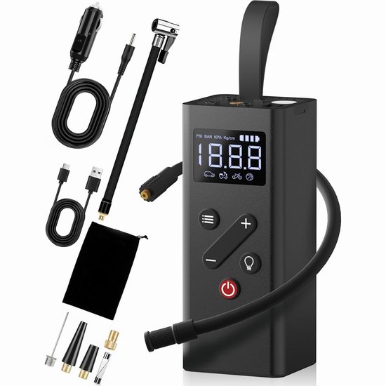  白菜价！历史新低！ifyful 150PSI 多用途无绳车载充气泵2.1折 12.99加元清仓！5色可选！