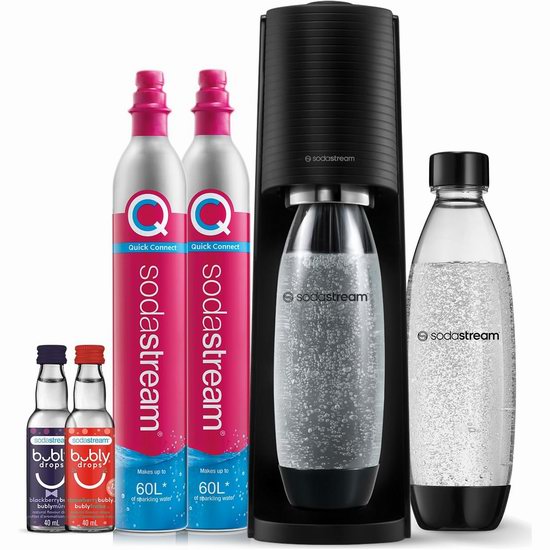 SodaStream Terra 苏打水机+双气瓶捆绑装7.1折 142.19加元包邮！3色可选！
