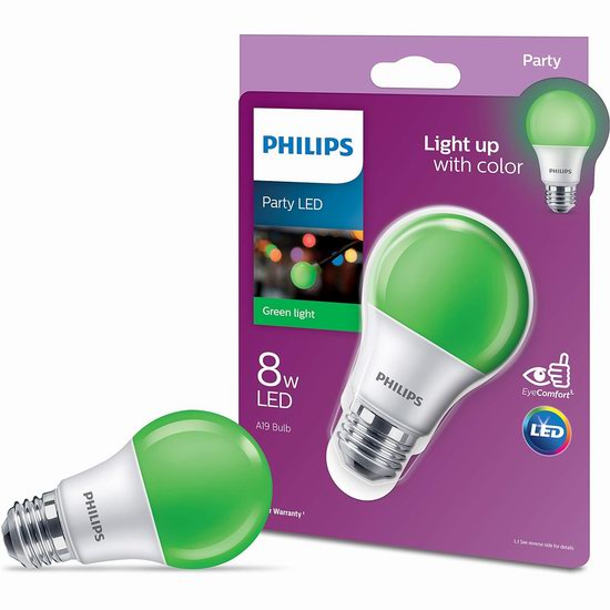  超级白菜！历史新低！PHILIPS 飞利浦 60瓦等效 绿色LED节能灯1.8折 1加元清仓！