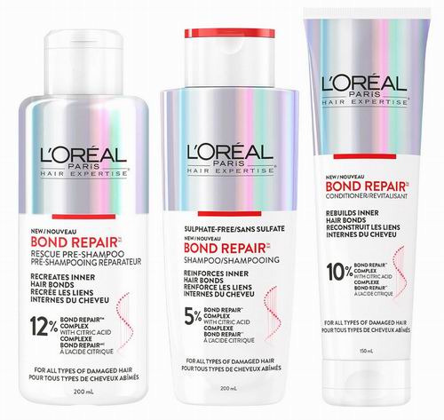  L'Oreal Paris 欧莱雅高浓度柠檬酸发芯绷带洗发护发3件套 20.81加元（原价 27.71加元）