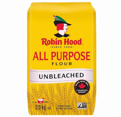  Robin Hood 天然中筋通用面粉2.5公斤  4.99加元