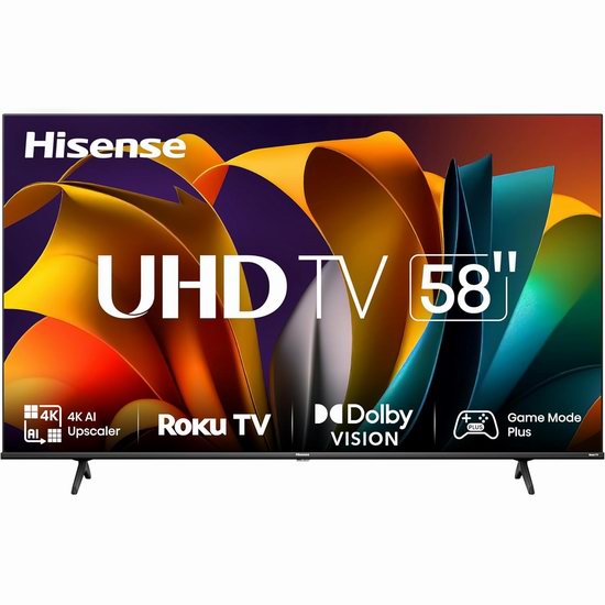 历史新低！Hisense 海信 58R63N 58英寸4K超高清 UHD HDR Roku智能电视7.6折 379.99加元包邮！