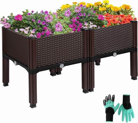  Emalie 高架花盆2件套 73.99加元（原价 89.99加元）！每件36.99加元