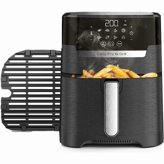 历史新低！T-Fal 4.2升大容量 二合一 加倍酥脆 烧烤炉/空气炸锅4.4折 79加元包邮！