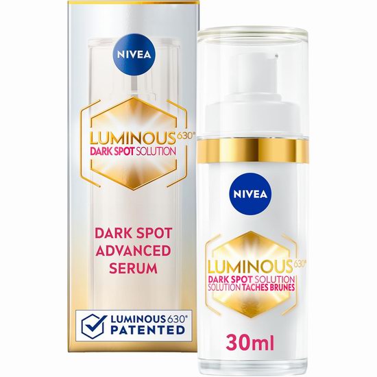 拼手速！超级白菜！历史新低！NIVEA 妮维雅 LUMINOUS630 玻尿酸 淡斑透白面部精华2折 12.33加元！