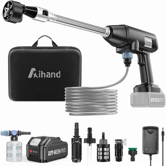 历史新低！Aihand 986PSI 便携式无绳高压清洗机5折 79.99加元包邮！