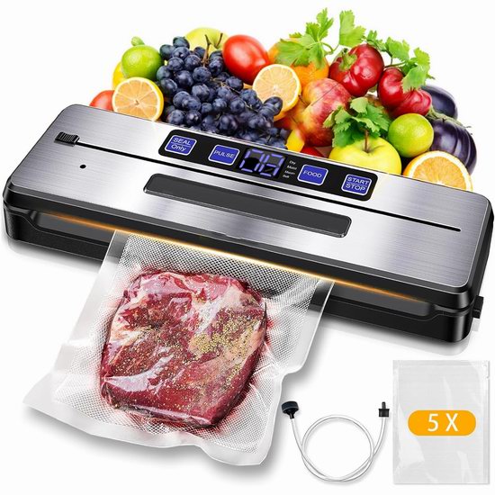 历史新低！GIFTQOOL 115W 7合1 强力真空封口机4.5折 44.99加元包邮！延长10倍保鲜！