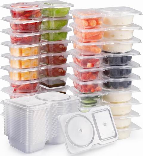  DWTS DANWEITESI 可重复使用双隔层零食盒20件 9.99加元（原价 11.99加元）！每件0.5加元