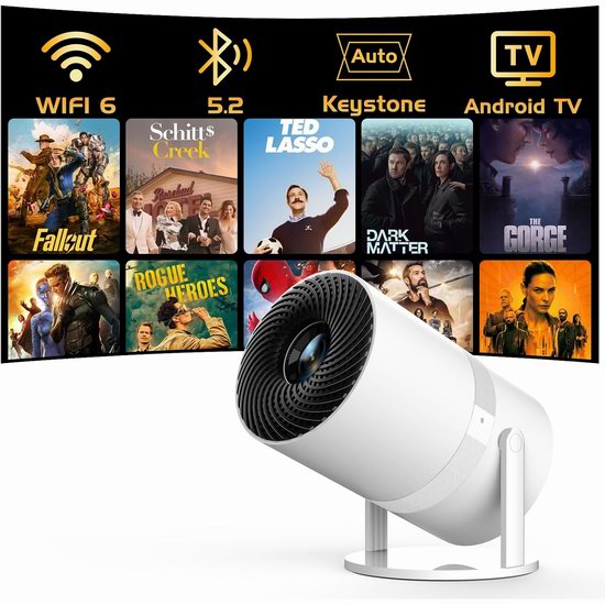  历史新低！Eokeiy 1080P高清 WiFi 6 蓝牙智能投影仪4.4折 57.99加元包邮！