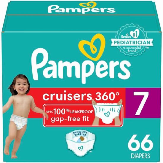  Pampers Cruisers 360°  3/4/5/6/7号 帮宝适 贴身拉拉式尿不湿/纸尿片6折 23.97加元起！