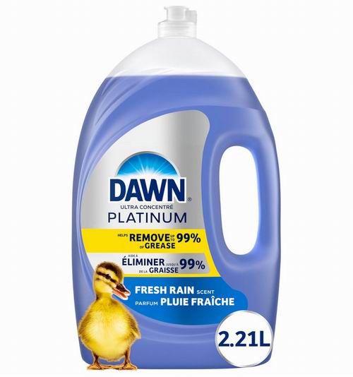  Dawn Platinum 清爽雨香 洗洁精2.21升装  9.49加元（原价 12.99加元）
