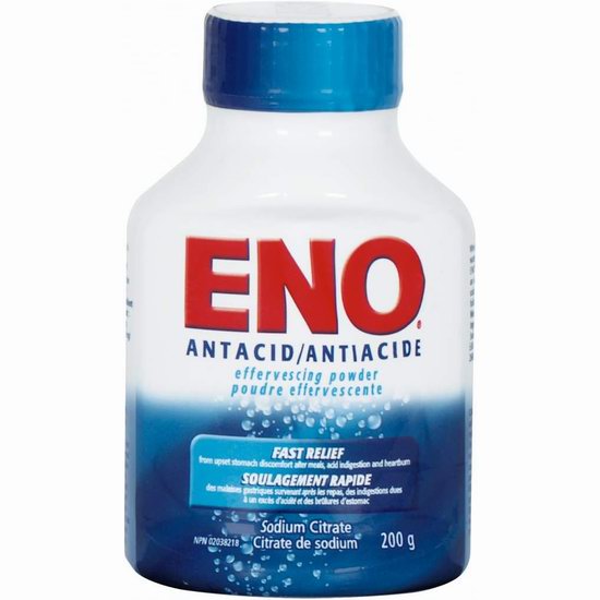  历史新低！ENO 缓解胃灼热消化不良 抗酸泡腾粉（200克）5.2折 5.49加元！