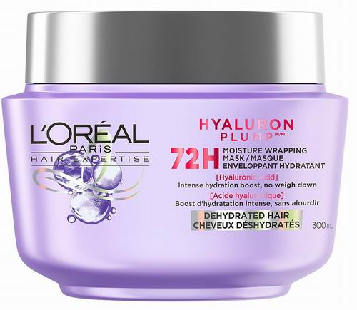  L'Oreal Paris 72小时透明质酸丰盈保湿发膜300毫升 6.64加元（原价 8.67加元 ）
