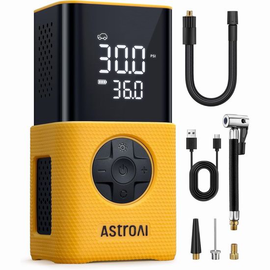  AstroAI  L7S 150PSI 便携式无绳车载充气泵5.5折 35.74加元包邮！