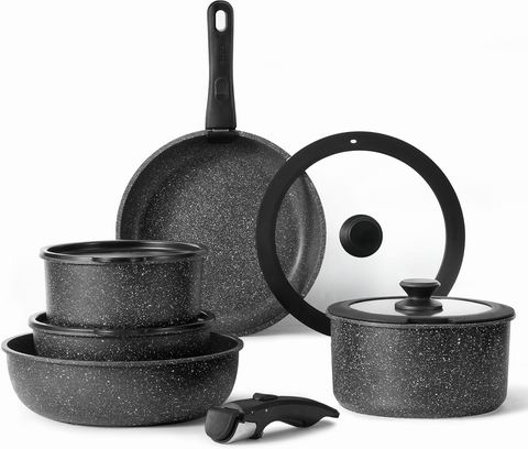  CAROTE 花岗岩不粘锅具11件套 57加元（原价 149.99加元）