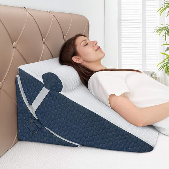  历史新低！WENRENER 可调高度海绵 睡眠楔形枕套装5折 34.99加元包邮！
