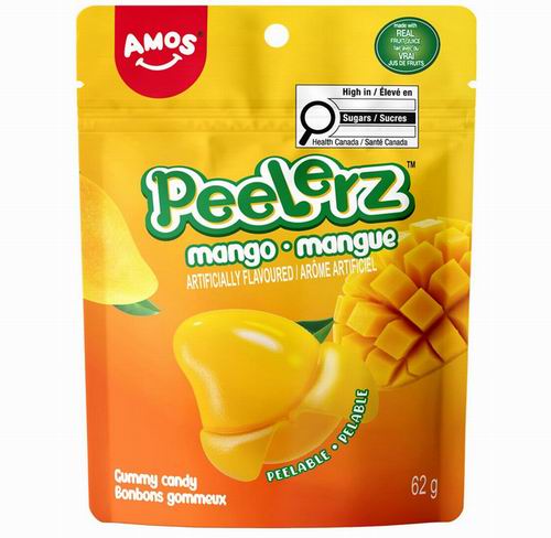  Amos Peelerz 可剥芒果/桃子/香蕉软糖3袋 14.99加元（原价 19.99加元）