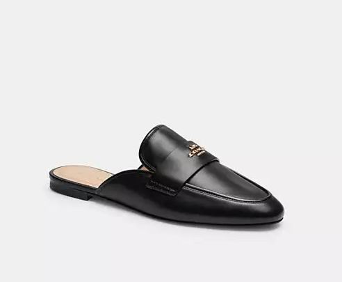 Coach 奥莱 Samie 女式纯色真皮穆勒鞋 60加元（原价 200加元）！2色可选