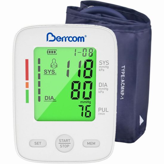  白菜价！历史新低！Berrcom 家用上臂式自动血压计3.6折 16.48-19.39加元包邮！